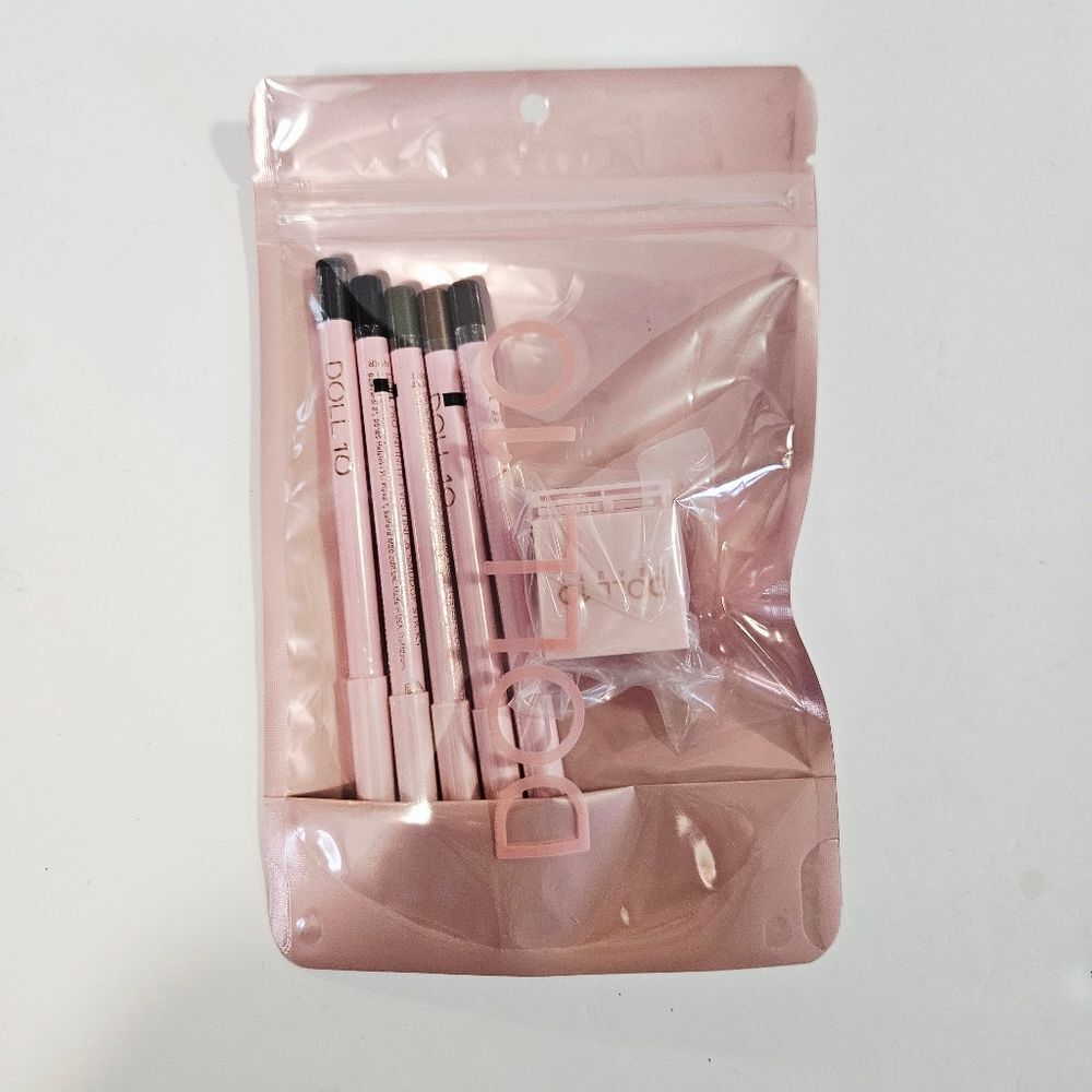 NWT Doll 10 Pro 5-piece Infinite Eyeliner Line Smudge Sticks Set & Sharpener